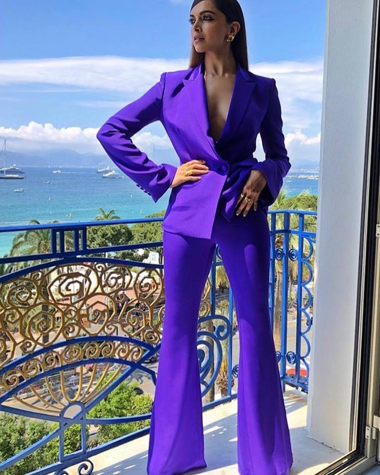 Deepika Padukone wears the Gemma Suit in Ultraviolet