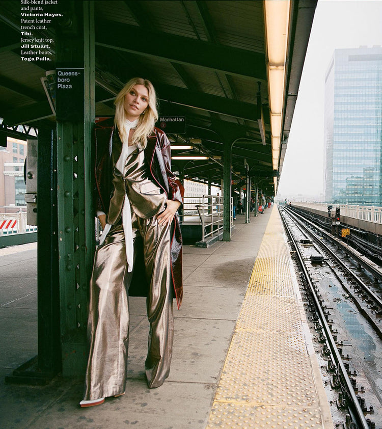 Aline Weber wears the Dina Suit in L'Officiel Singapore