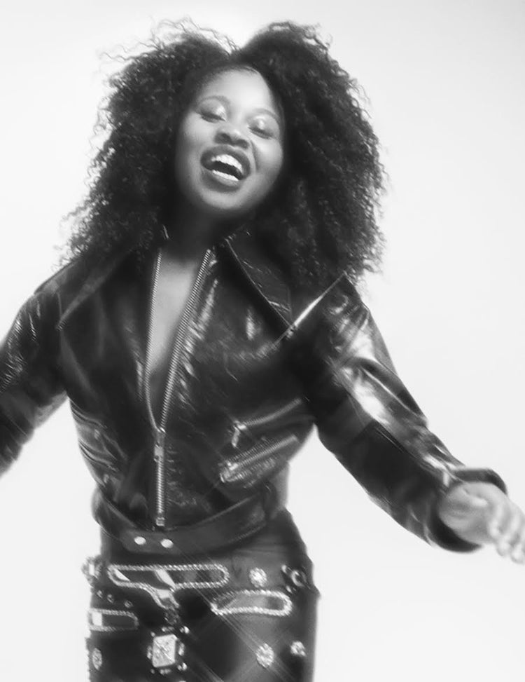 Dominique Fishback wears Victoria Hayes for Iris Covet Book