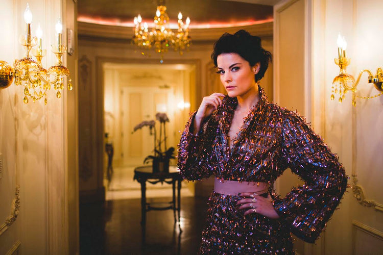 Jaimie Alexander wears Victoria Hayes in bella magazine