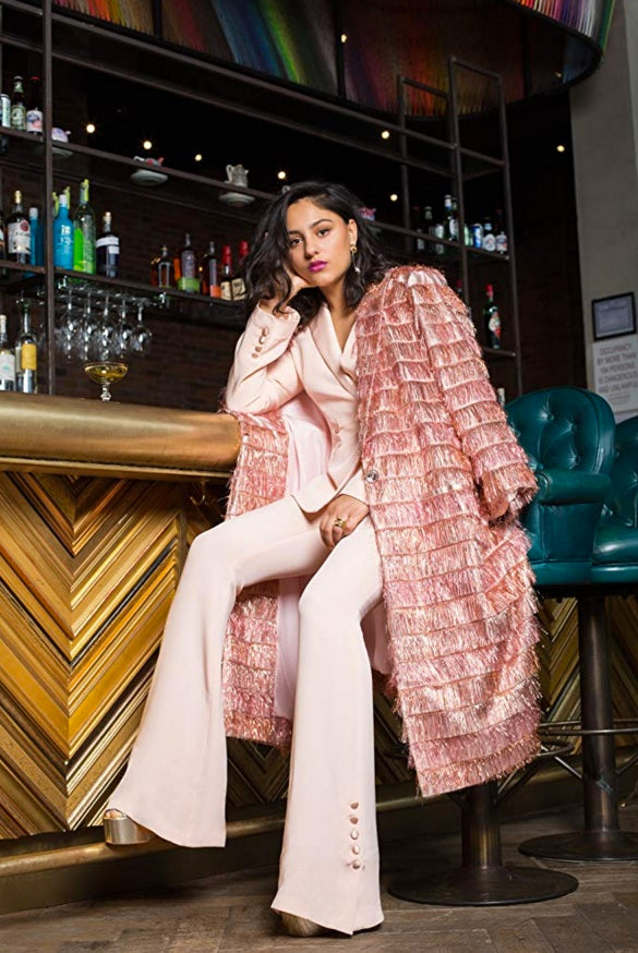 Actress Rhianne Barreto wears Victoria Hayes for Bust Magazine