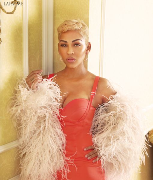 Actress Meagan Good wears Victoria Hayes ‘Gloria’ dress in the Spring 2019 Issue of La Palme Magazine’s cover story