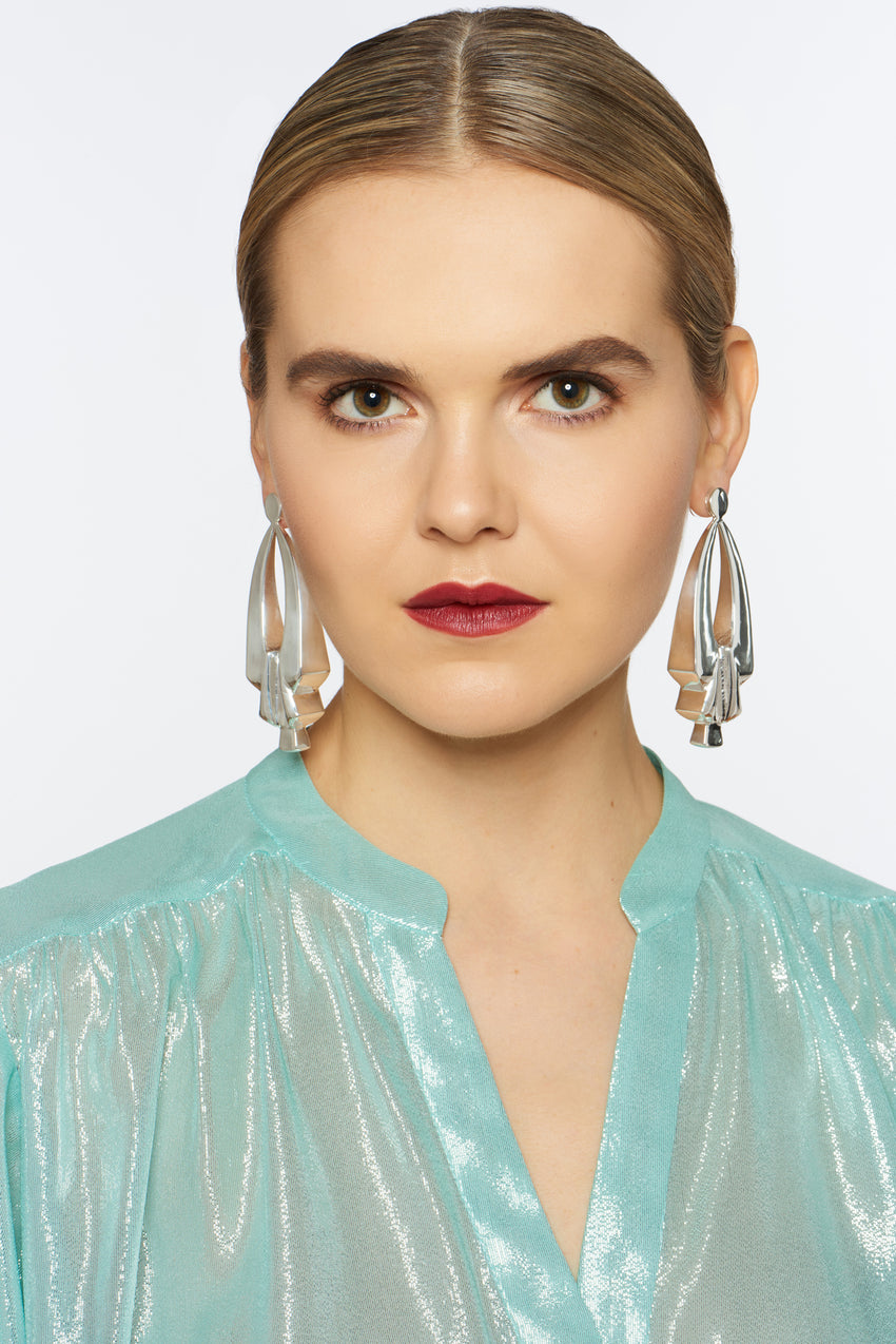 door knocker earrings-Jewelry-Victoria Hayes-one size-Silver-Victoria Hayes