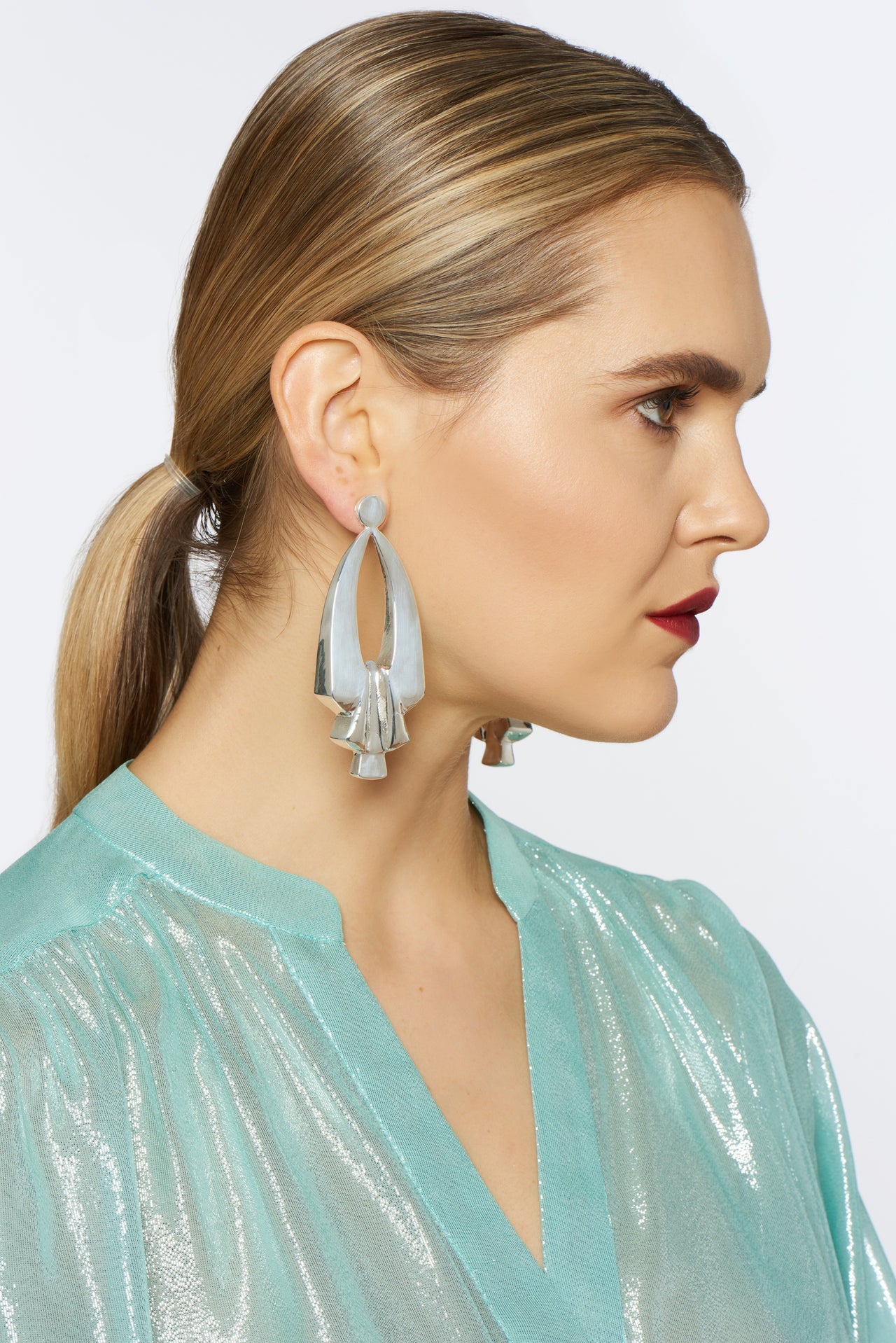 door knocker earrings-Jewelry-Victoria Hayes-one size-Silver-Victoria Hayes