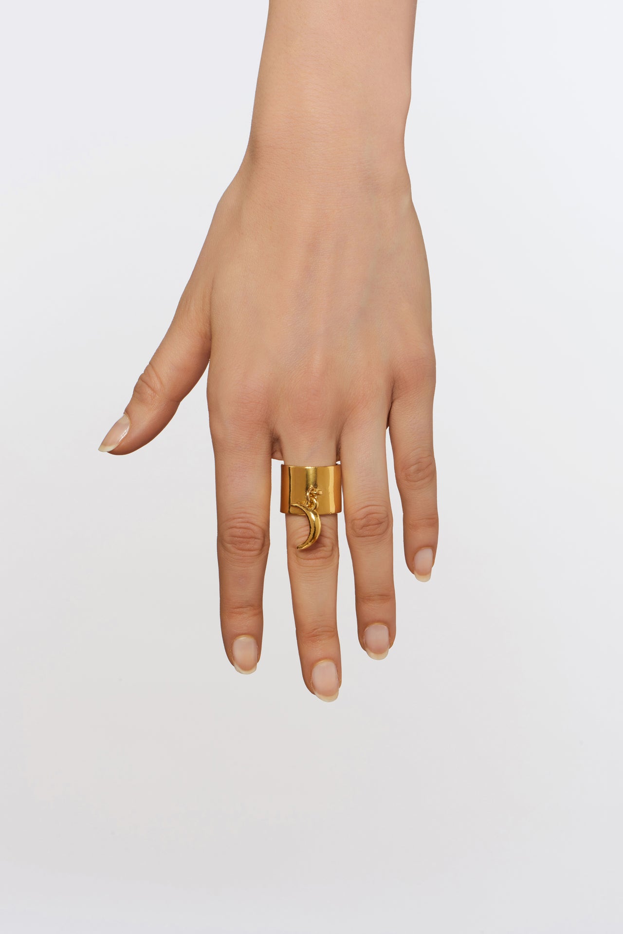 crescent moon ring-Jewelry-Victoria Hayes-7-Gold-Victoria Hayes