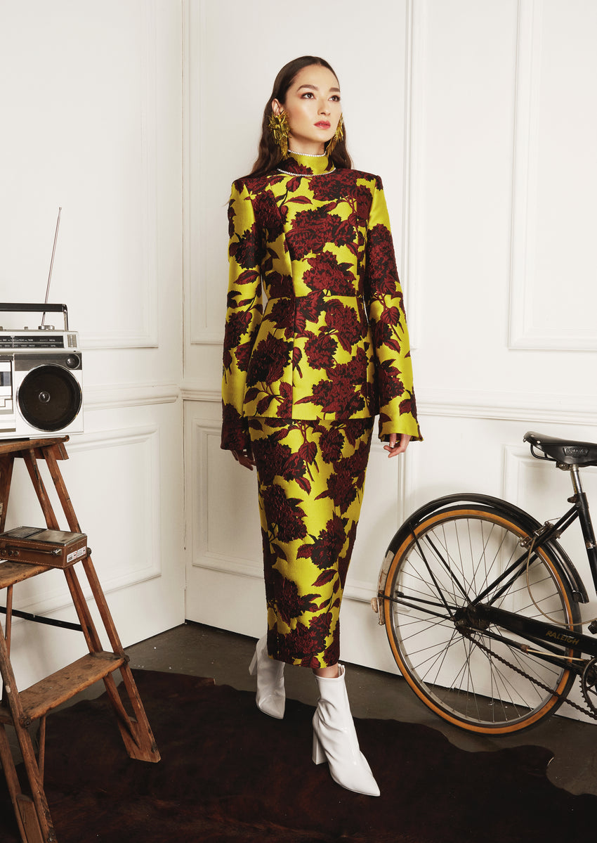 Ominous Flower Pencil Skirt